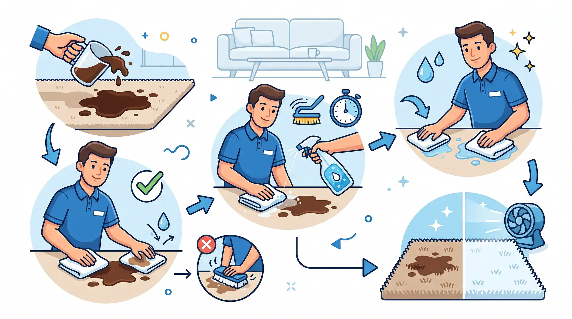How to Remove a Coffee Stain From Carpet