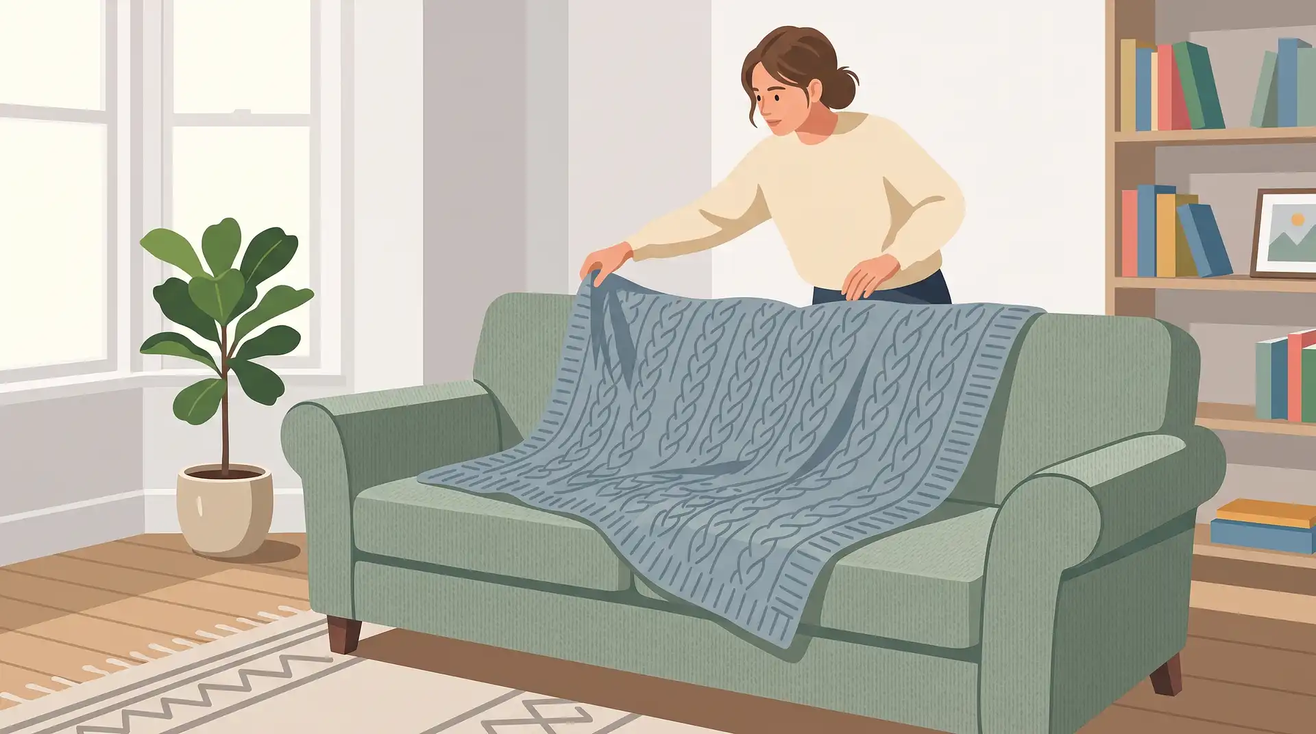 How to Cover a Sofa with a Throw
